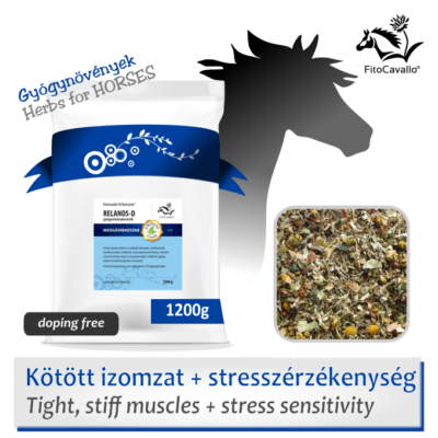 Izomláz és kötött izomzat ellen, fokozottan stresszérzékeny lovaknak, doppingmentes termék